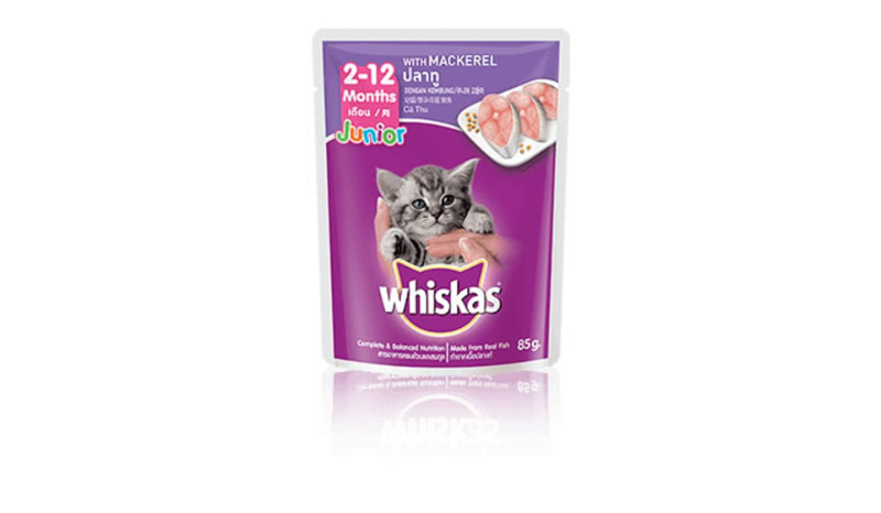 Whiskas Cat Food Wet Pouch Junior Mackerel