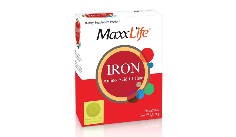 อาหารเสริมธาตุเหล็ก Maxxlife Iron Amino Acid Chelate