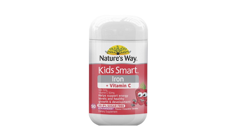 อาหารเสริมธาตุเหล็ก Nature's Way Kids Smart Iron + C Chewable