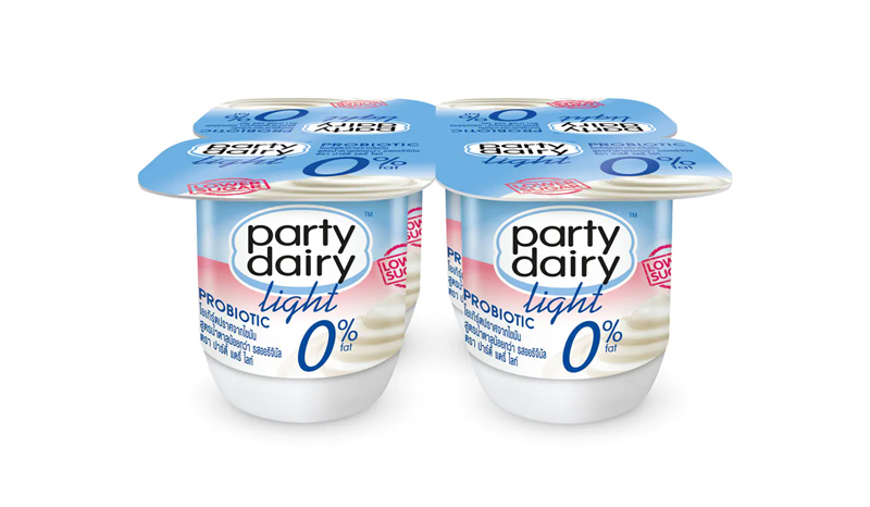 Party Dairy โยเกิร์ต สูตร Light นํ้าตาลน้อยกว่า