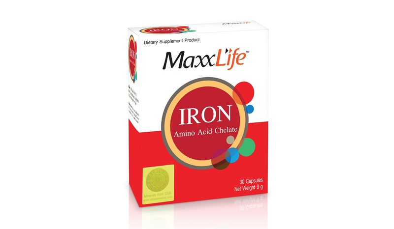 Maxxlife อาหารเสริมธาตุเหล็ก Iron Amino Acid Chelate
