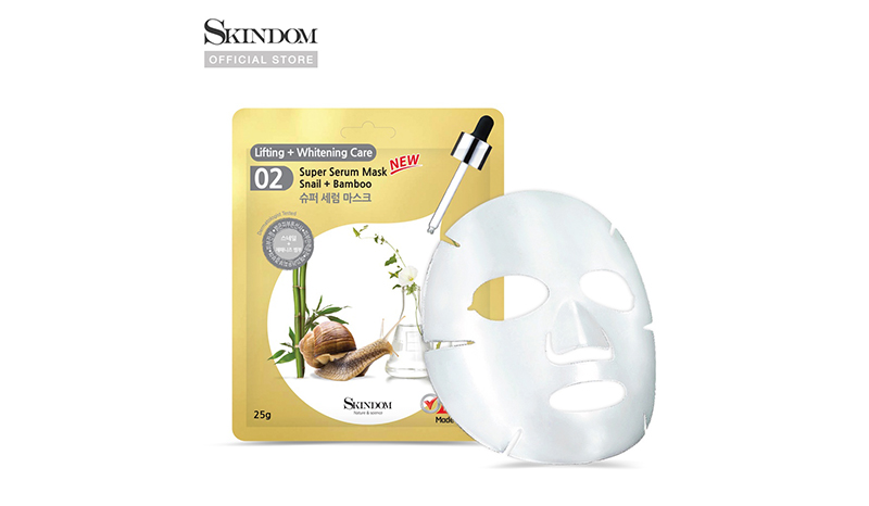 SKINDOM Super Serum Mask 02 Snail + Bamboo