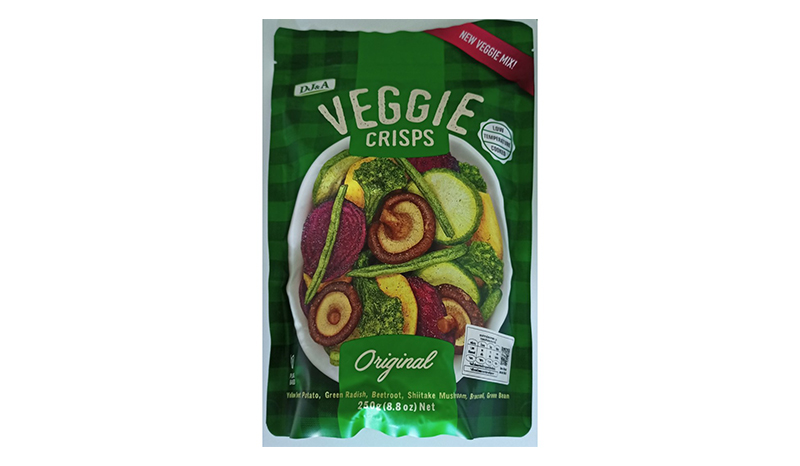 DJ&A Veggie Crisps 250g ผักรวมอบกรอบแบบปรุงรส