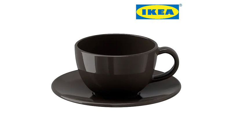 IKEAถ้วยกาแฟและจานรอง รุ่น VARDAGEN