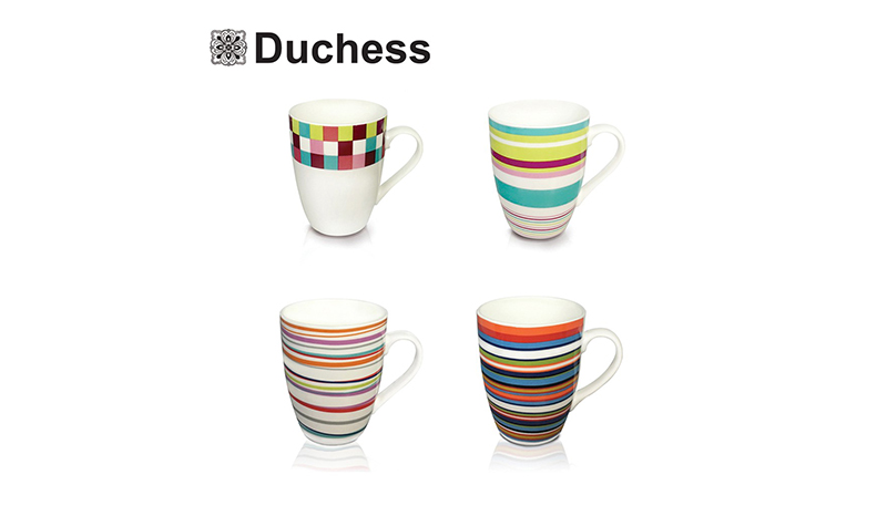 DuchessPremium Bone Colorful Mug ชุดแก้วกาแฟ เซ็ต 4 ชิ้น