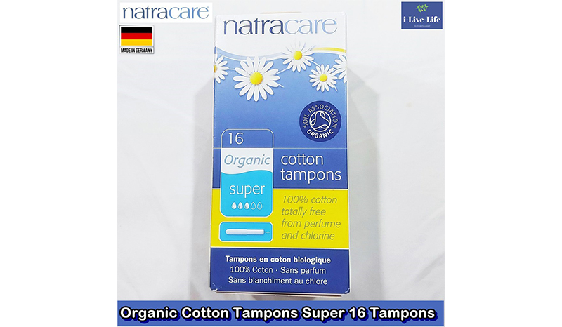 ผ้าอนามัยแบบสอด Natracare Organic Cotton Tampons  Super plus