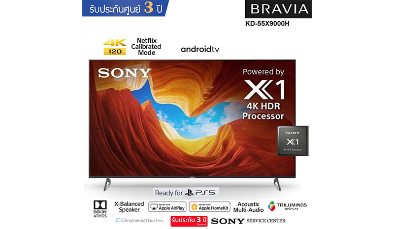 SONY  LED Android TV 4K 55” รุ่น KD-55X9000H