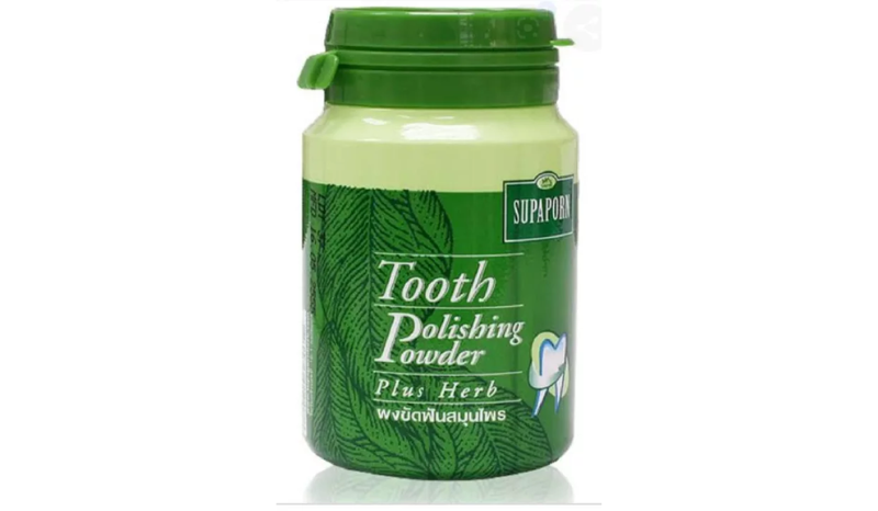 Supaporn Tooth polishing powder 90g. ยาสีฟัน ผงขัดฟัน ผสมสมุนไพร สุภาภรณ์