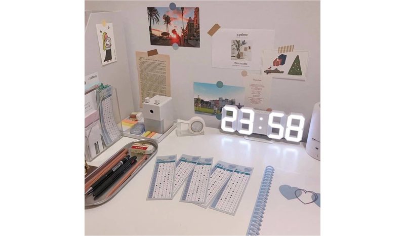 นาฬิกาดิจิตอล นาฬิกา LED ตั้งโต๊ะ LED Digital Wall Clock