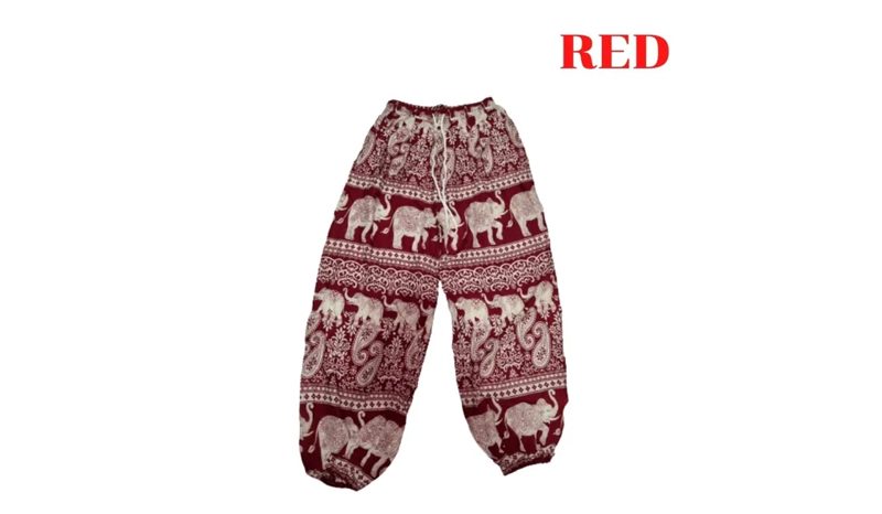 กางเกงช้างสีแดง